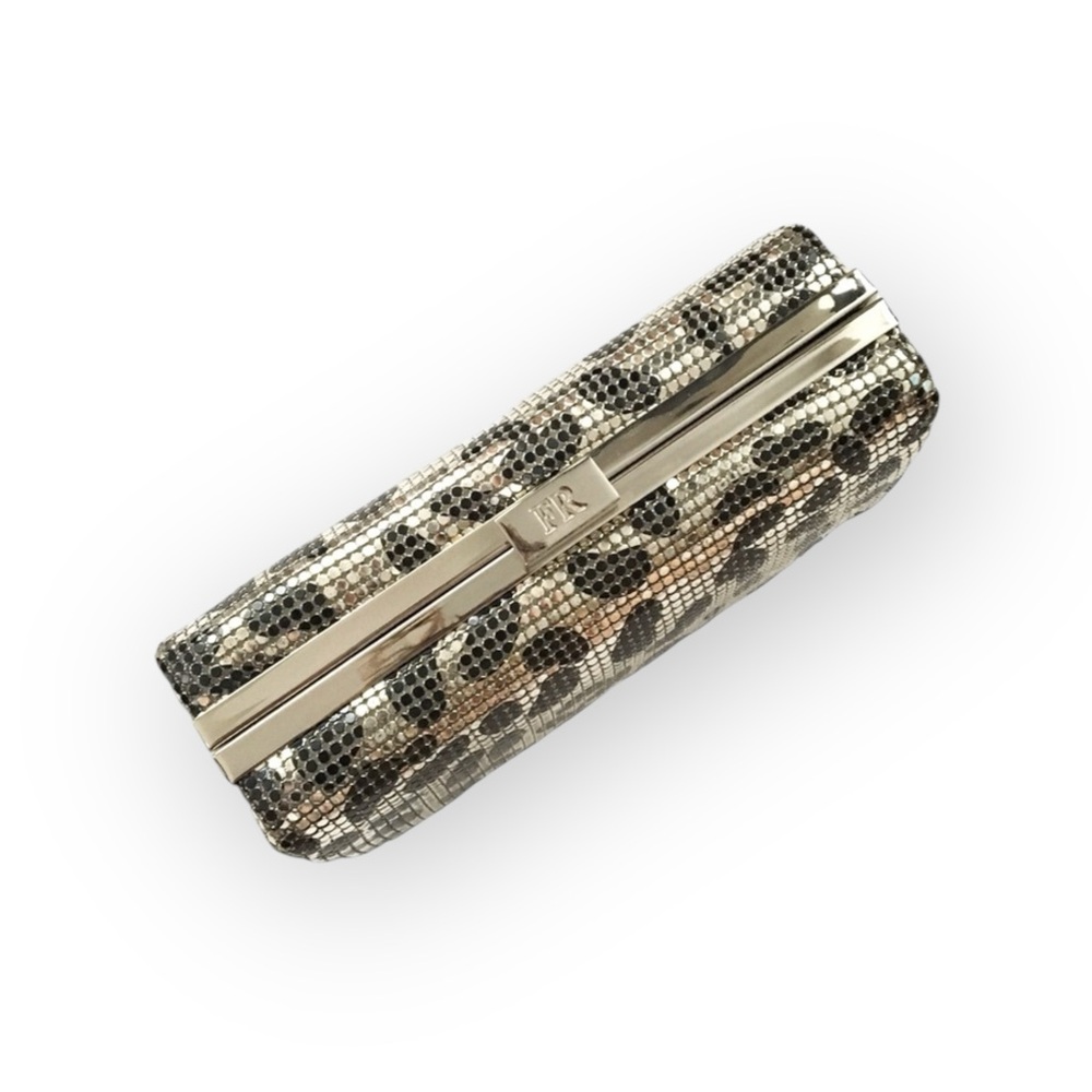 Rare: new Felix Rey ☻ Jungle Mesh Minaudière Box Clutch Handbag Bag ☻ Leopard - Picture 13 of 16